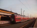 Doppelstockwagen abgestellt im Bahnhof Halle (Saale) Hbf am 23.11.14