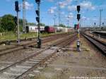 TEE-Wagen und Sonderzugwagen in Stralsund Hbf abgestellt am 10.6.13