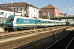 Arriva 223 068 treft am 17 September 2015 in Regensburg Hbf ein.