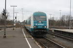 223 067 vom alex mit ziel Hof Hbf bei der Einfahrt in den Bahnhof Marktredwitz am 23.3.21