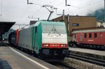 Probefahrt fr 186 101 durch Erstfeld am 27 Mai 2007.