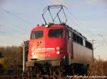 110 491 von BTE abgestellt vor dem Tor des SFW Delitzsch am 10.12.15