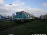 232 008 der CTHS mit einem Gterzug unterwegs zum Saalehafen am 21.1.15