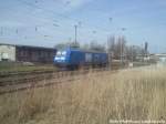 PRESS 145 030-7 abgestellt im Bahnhof Bergen auf Rgen am 24.4.13