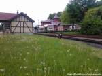 PRESS 650 032-4 bei der Einfahrt in Putbus am 26.5.13