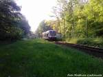 PRESS 650 032-4 unterwegs nach Lauterbach Mole bei der Durchfahrt am Ehemaligen Haltepunkt Pastitz am 27.5.13