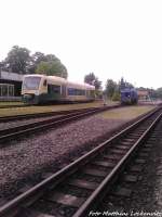 PRESS 650 032-4 & RBB 251 901 im Bahnhof Putbus am 2.6.13