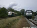 PRESS 650 032-4 und 145 023 in Putbus am 29.5.15