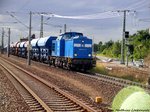 204 044 der PRESS mit 57 Wagen bei der durchfahrt am S-Bahnhof Leipzig Wahren am 9.8.16