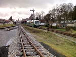 PRESS 650 032 bei einer Rangierfahrt zur Loktankstelle in Putbus am 22.12.17