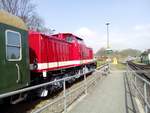 112 708 (202 708) im Bahnhof Putbus am 12.4.18