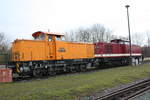 106 756 (346 756) und 114 703 abgestellt im Bahnhof Putbus am 15.12.20