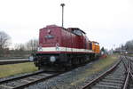 114 703 abgestellt im Bahnhof Putbus am 15.12.20