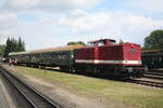 114 703 (203 230) abgestellt im Bahnhof Putbus am 28.7.21