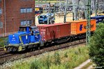 271 101 fuhr mit einen containerzug durch waltershof,28.07.16