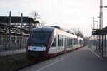 640 121 mit 640 122 der Hanseatischen Eisenbahn im Bahnhof Stendal Hbf am 9.3.24