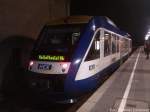 HEX VT 870 mit ziel Bernburg im Bahnhof Halle Saale Hbf am 14.2.14