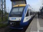 HEX VT 808 und ein Lint 27 mit ziel Halberstadt / Bernburg im Bahnhof Halle (Saale) Hbf am 8.9.14