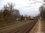 HEX LINT-Triebwagen beim Vorbeifahren am S-Bahnhof Halle Zoo am 12.12.14