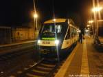 HEX VT 876 mit ziel Halle (Saale) Hbf im Bahnhof Knnern am 21.12.14