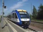 HEX VT 870 mit ziel Halle (Saale) Hbf im Bahnhof Halle-Trotha am 23.8.15