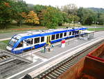 HEX Triebwagen mit ziel Goslar im Bahnhof Vienenburg am 29.9.17