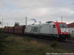 185 598 der ITL mit einem Güterzug beim verlassen des Bahnhofs Delitzsch unt Bf am 5.8.15