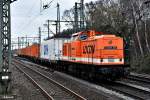 LOCON 203/204 373-5 fuhr mit einen kastenzug vom rbf hh-harburg,29.01.16