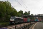 BRLL/Locon 223 008 mit Containerzug am 08.05.2019 in Hamburg-Harburg