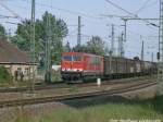 MEG 701 (155 124-1) in der Gterumfahrung am Hallenser Hbf am 11.5.15