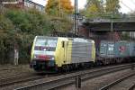 dispolok 189 909SE zog einen ganzzug am 21.10.13 durch hh-harburg