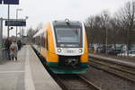 1622 004/504 der ODEG als RB51 von Rathenow kommend bei der Einfahrt in den Endbahnhof Brandenburg Hbf am 9.3.24