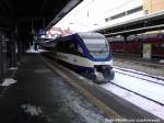 OLA VT 0007 bei Der Ausfahrt aus Stralsund Hbf nach Neustrelitz Hbf am 21.3.13