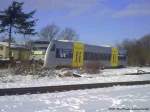 OLA VT 010 bei Der Einfahrt in Den Bahnhof Putbus am 30.1.09