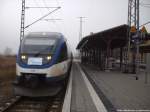 OLA VT 0010 mit ziel Ueckermnde Stadthafen im Bahnhof Pasewalk am 14.12.13