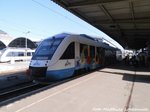 OLA VT 706 mit ziel Knnern im Bahnhof Halle (Saale) Hbf am 21.4.16