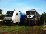 185 674 von Railpool und 232 103 von der LEG in Delitzsch am 6.7.17