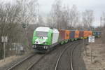 Blick aus der 218 105 auf den Gegenzug in Form von ER20-03 der SETG zwischen Hof Hbf un Marktredwitz am 22.3.21