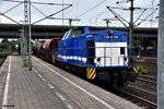 V 100-SP-006 ist mit einen schotterzug durch hh-harburg gefahren,16.07.16