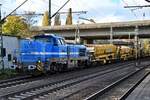 SLG 4180 002-2 fuhr mit einen bauzug durch hh-harburg,02.11.21