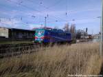 SRI 151 170 wartet auf die Rckfahrt nach Lancken im Bahnhof Bergen auf Rgen am 19.4.13