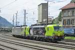 TX Log 193 556 hat ein 'Bahnlizenz' bekommen und steyht am 18 Mai 2018 in Kufstein.