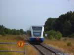 UBB GTW 2/6 beim einfahren in den Bahnhof Barth am 20.7.14