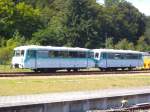 UBB 771 007 und 771 065 abgestellt im Bahnhof Seebad Heringsdorf am 25.7.14