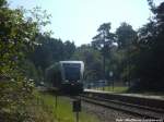 UBB GTW 2/6 mit ziel Peenemnde im Bahnhof Trassenmoor am 26.7.14