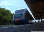 UBB GTW 2/6 mit ziel Swinemnde Centrum (PL) im Bahnhof Seebad Heringsdorf am 28.7.14