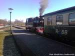 RBB 99 4802 Einsatzbereit im Bahnhof Putbus am 4.4.13 