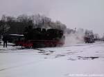 RBB 99 4802 beim Rangieren im Kleinbahn BW Putbus am 11.3.13