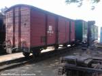 Fahrradwagen der RBB am Kleinbahn BW Putbus abgestellt am 8.5.13