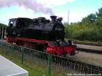 RBB 99 4802 unterwegs zum Zug im Bahnhof Putbus am 29.5.13